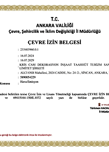 Çevre İzin Belgesi